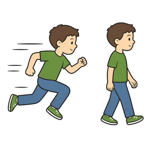 AAC pictogram: fast and slow