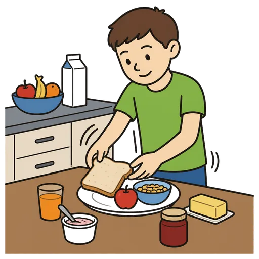 Pittogramma CAA: preparare la colazione