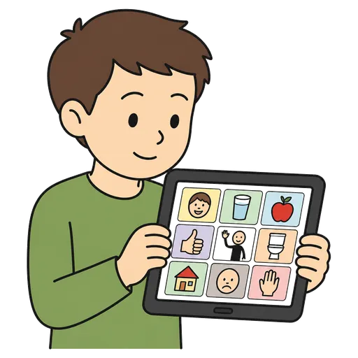 Piktogram AAK: komunikační tablet