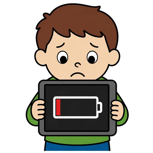 Piktogram AAC: tablet mi się rozładował