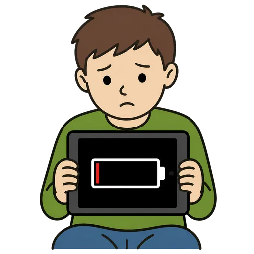 Piktogram AAC: tablet mi się rozładował