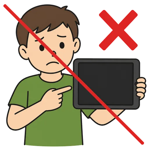 Piktogram AAC: tablet nie działa