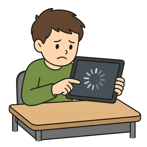 Piktogram AAC: tablet się zawiesił