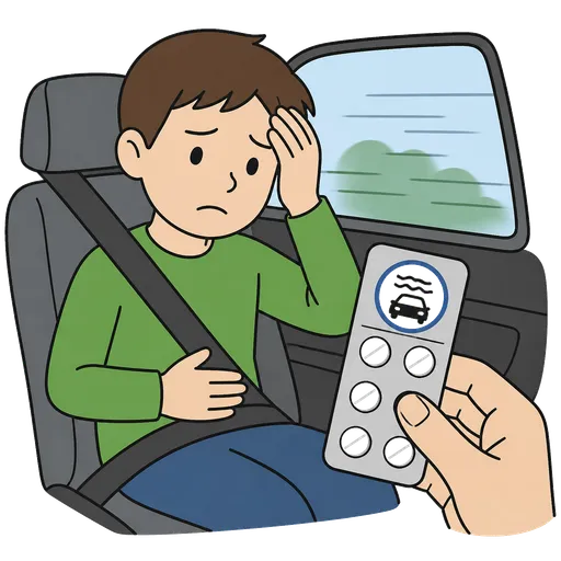 Pittogramma CAA: compresse per il mal d’auto