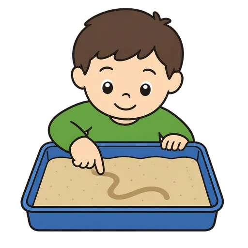 AAC-Piktogramm: Sand-Tablett