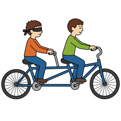 Pittogramma CAA: Un tandem per i non vedenti