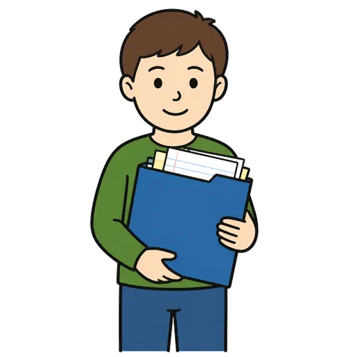 AAC-Piktogramm: Ordner für Schulaufgaben