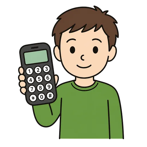 Piktogram AAC: telefon z dużymi przyciskami