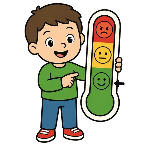 Piktogram AAC: termometr emocji