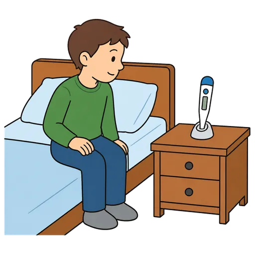 AAC-Piktogramm: Thermometer am Bett