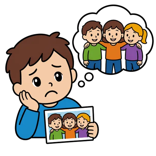 Pittogramma CAA: Mi mancano i miei amici