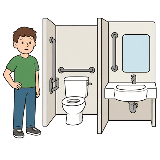 Pittogramma CAA: bagno accessibile