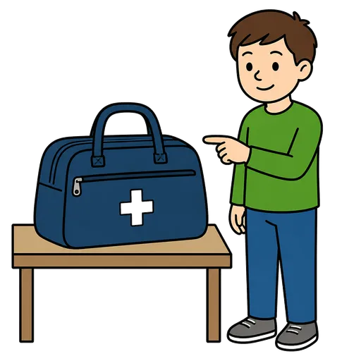 Piktogram AAC: torba do szpitala