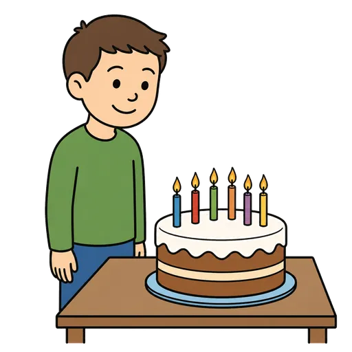 Pictogramme CAA : gâteau avec bougies