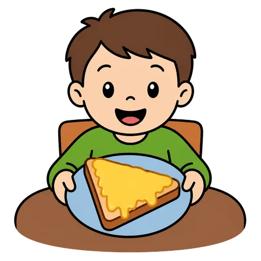 Piktogram AAC: tost z serem