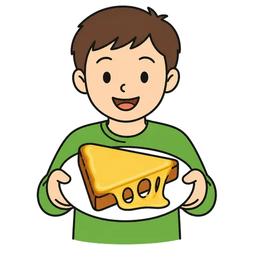 Piktogram AAK: sýrový toast