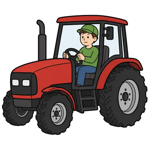 Pictogramme CAA : conducteur de tracteur