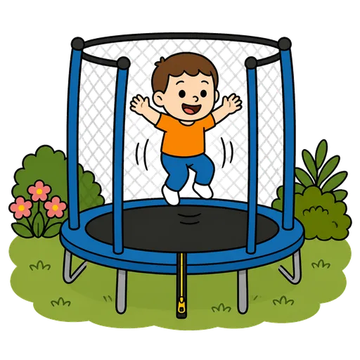 Piktogram AAC: trampolina ogrodowa
