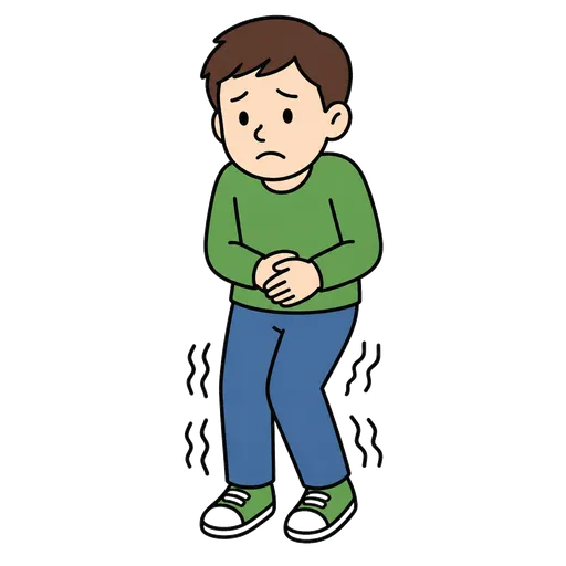 Pittogramma CAA: le mie gambe stanno tremando