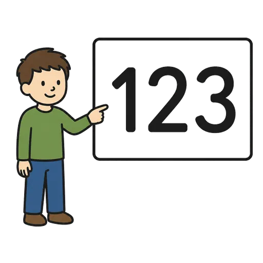 AAC pictogram: three digit