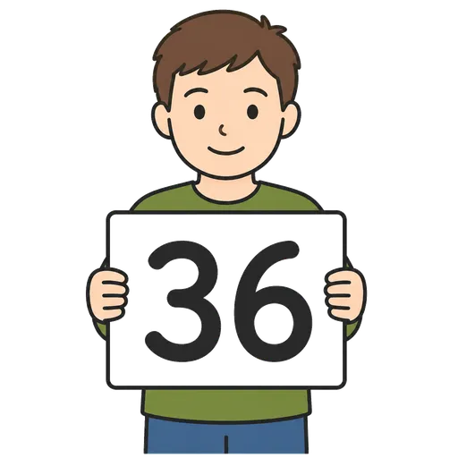 AAC pictogram: thirty-six
