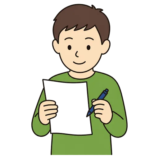 Piktogram AAC: trzymam listę zakupów