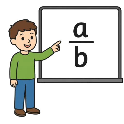 Piktogram AAC: ułamek