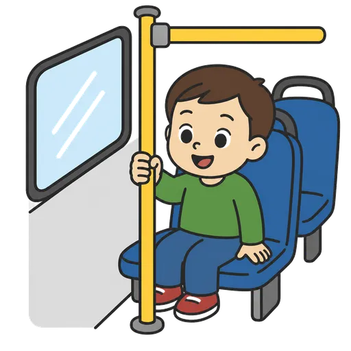 Piktogram AAC: uchwyt w autobusie