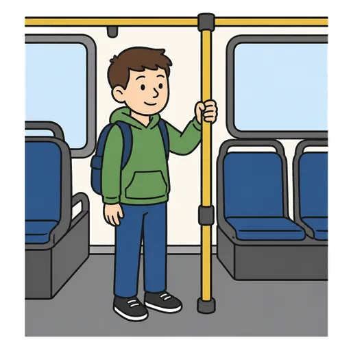 Piktogram AAK: držadlo v autobuse
