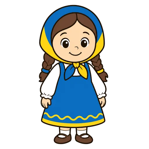 Piktogram AAK: ukrajinská dívka