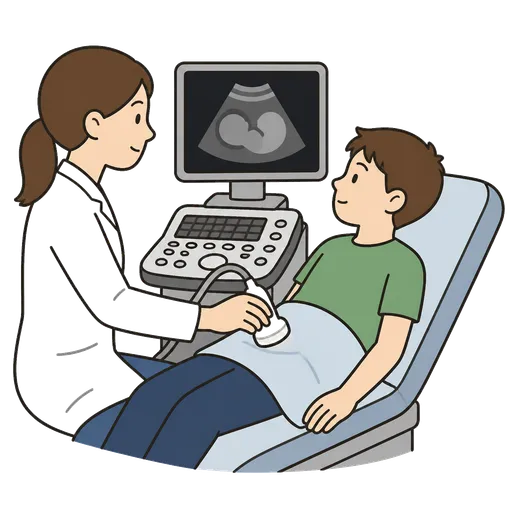 AAC-Piktogramm: Ultraschalluntersuchung