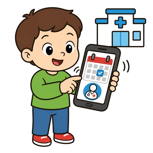 Piktogram AAC: umówić wizytę