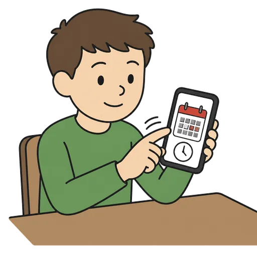 Piktogram AAC: umówić wizytę