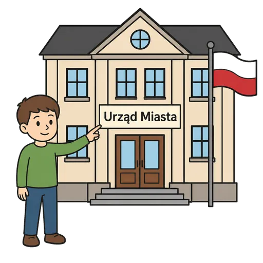 Piktogram AAC: urząd miasta