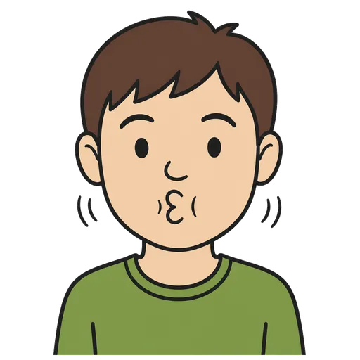 Piktogram AAC: usta w dziubek