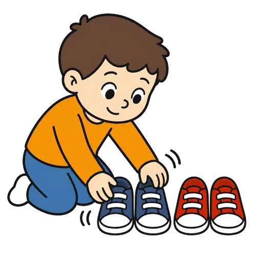 AAC-Piktogramm: Schuhe ordentlich ausrichten