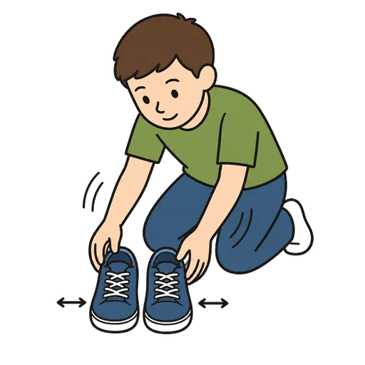 Pittogramma CAA: Allinea le scarpe ordinatamente