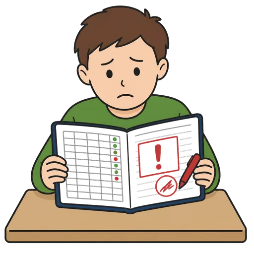 Piktogram AAC: uwaga w dzienniku