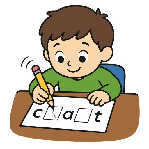 AAC-Piktogramm: fehlende Buchstaben einsetzen