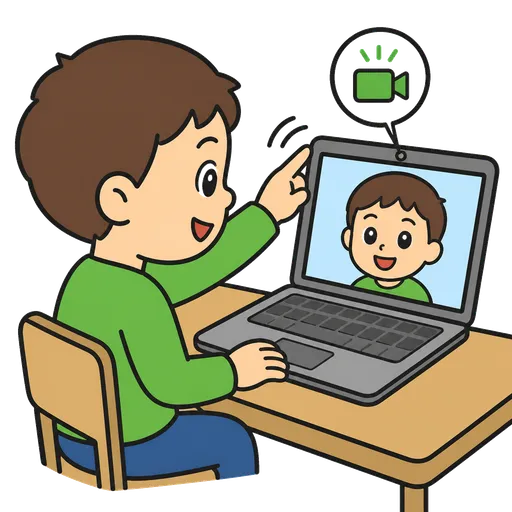 Pittogramma CAA: Accendi la fotocamera durante una lezione online