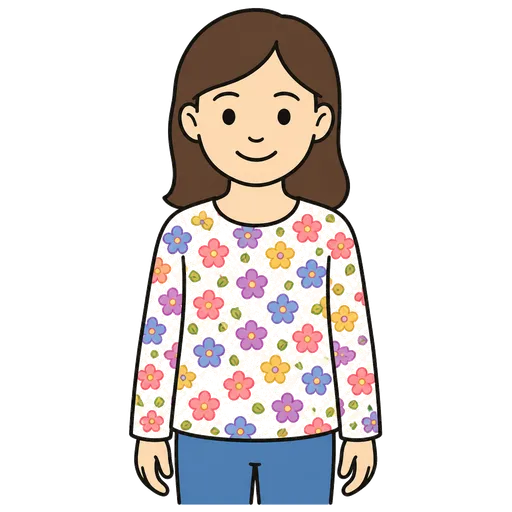 Piktogram AAC: w kwiatki