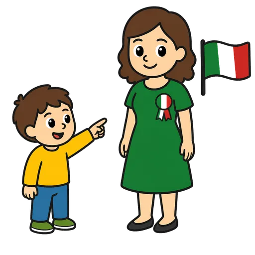 AAC-Piktogramm: Italienische Frau