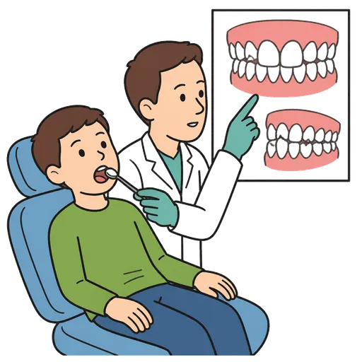 Pittogramma CAA: problema di morso dentale