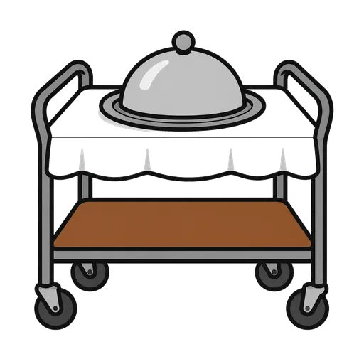 Pittogramma CAA: carrello del ristorante