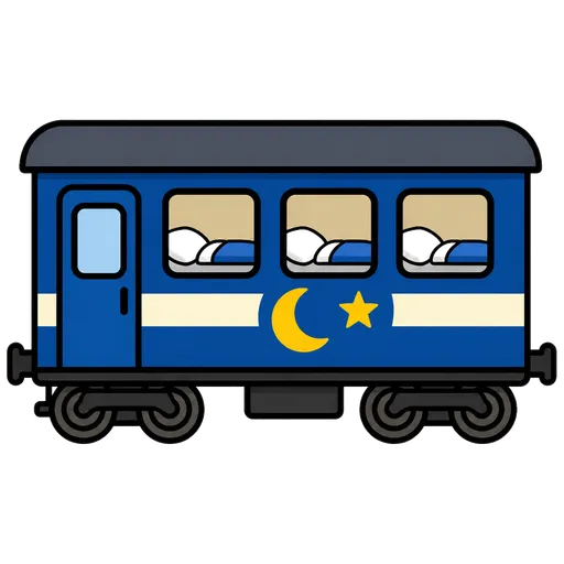 Piktogram AAC: wagon sypialny