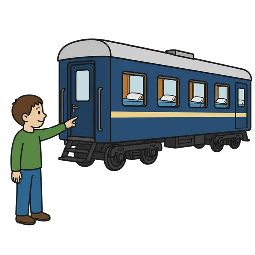 Piktogram AAC: wagon sypialny