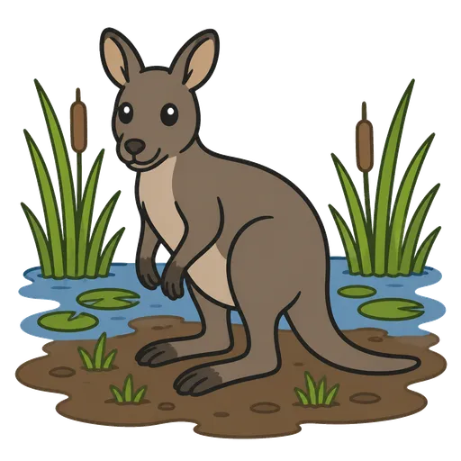 Pittogramma CAA: wallaby palustre