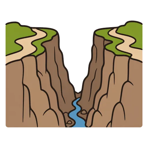 AAC-Piktogramm: Schlucht