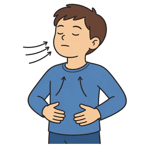 Pittogramma CAA: Fai un respiro profondo