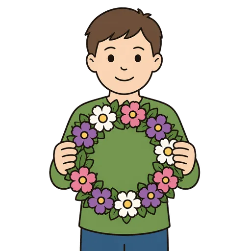 Pictograma CAA: corona de flores